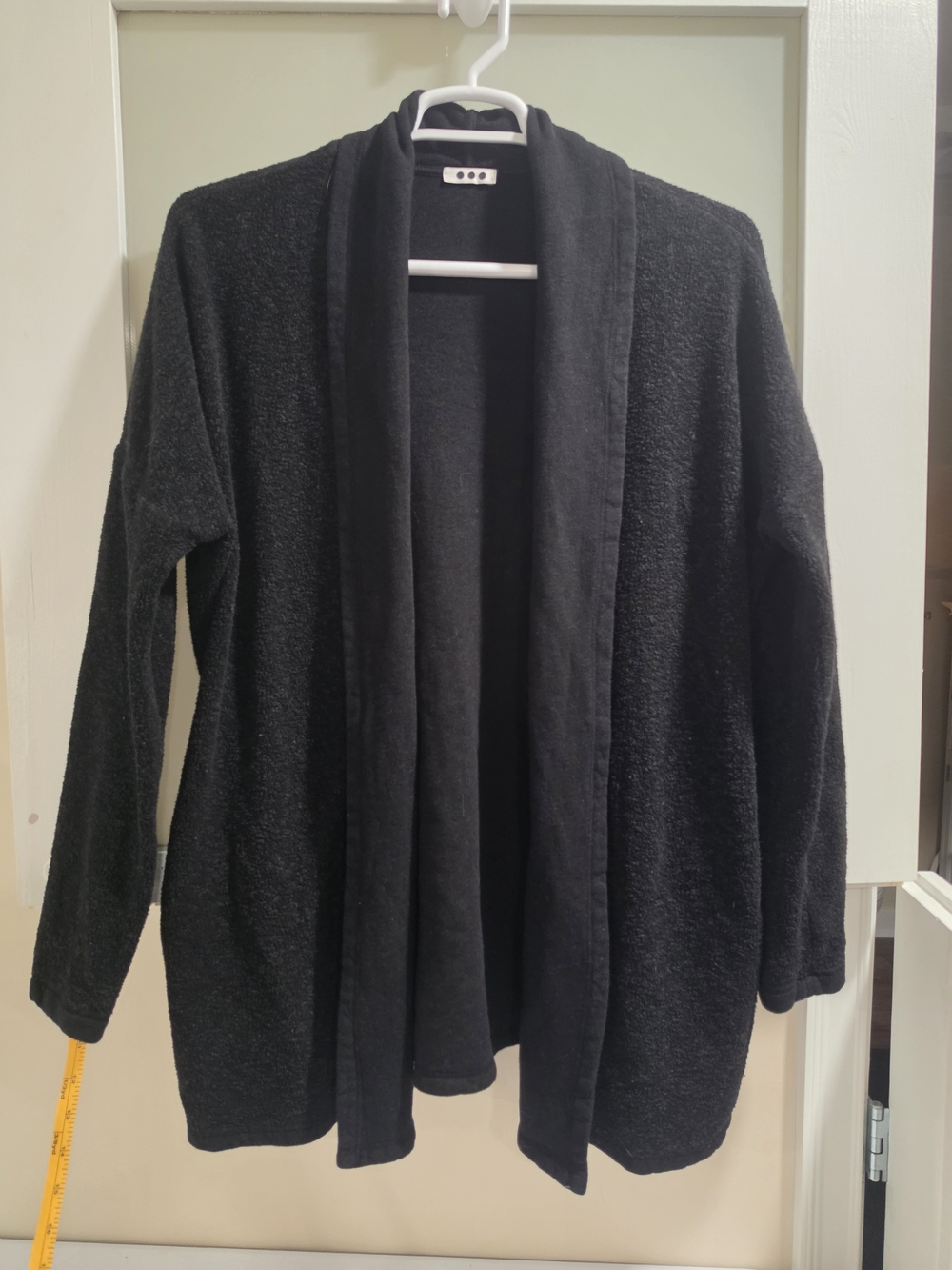 Black Open-Front Women's Sweater Cardigan